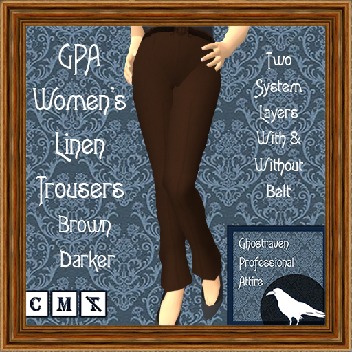 GPA Women's Trousers Linen BOM - Brown Darker