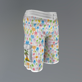Rainbow Palm Tree Slink Shorts box