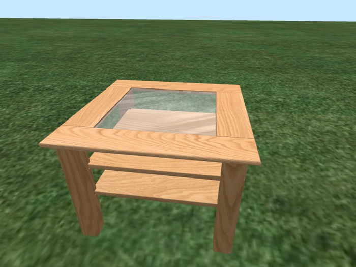 TM End Table - Streaked Glass