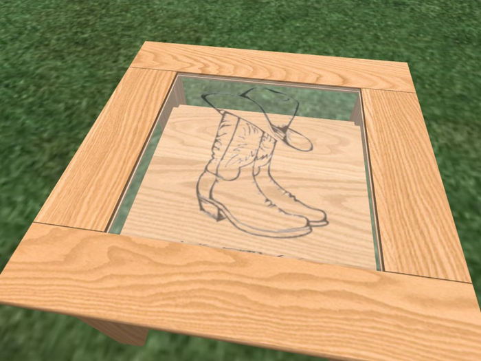 TM End Table - Boots & Hat