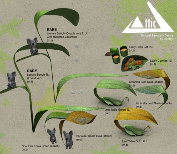 -ATTIC- Leaves Bench Friend ver RARE