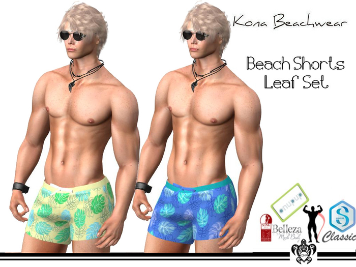 Kona Beach Shorts Leaf Set