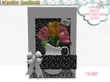 BMC899 - LUXURY BOXED -  HAPPY BIRTHDAY TULIPS. PERFECT GIFT FOR SOMEONE'S BIRTHDAY.