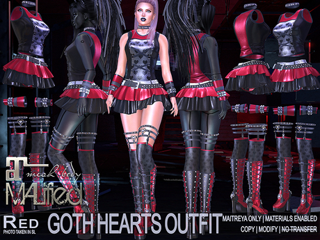 Goth Hearts Outfit (Red 
