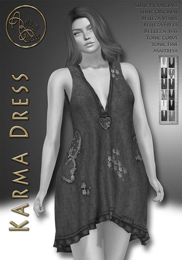 DEMO***ArisarisB&W~Karma Dress-HUD(ADD)