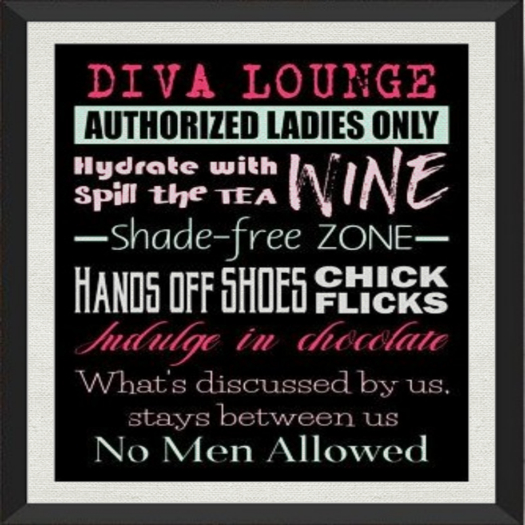  Diva Lounge Rules- Mesh Canvas