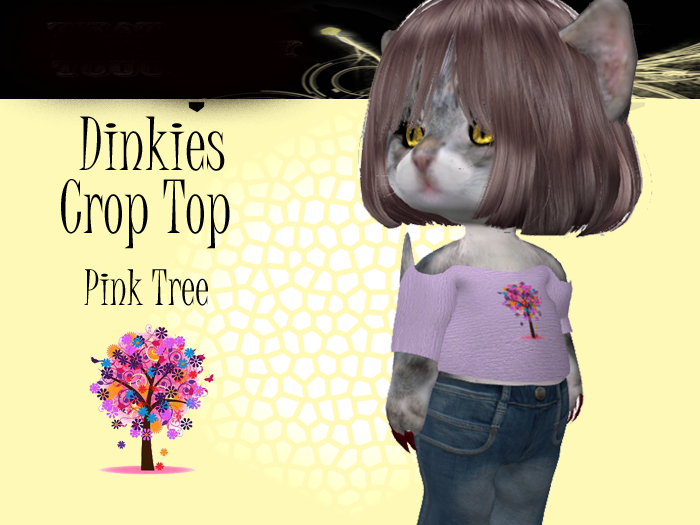 RT -DINKIE Crop Top -TreeTops -pink- ADD TO UNPACK