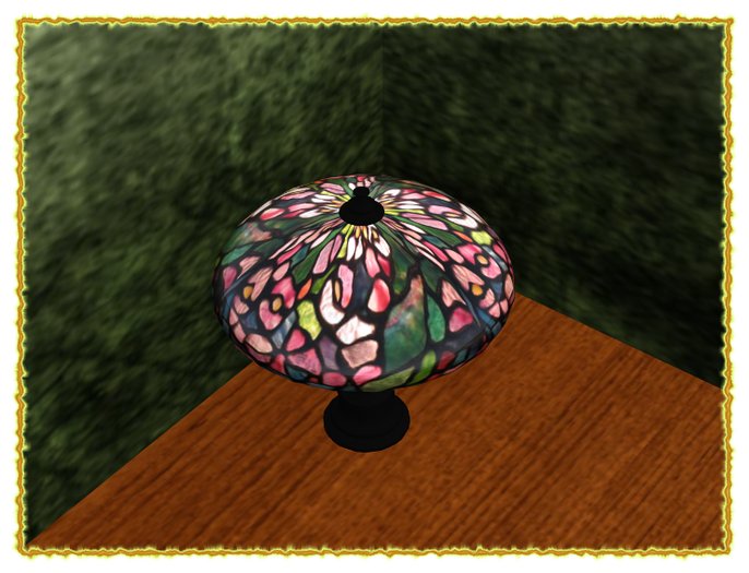 Rose stained Glass Lamp