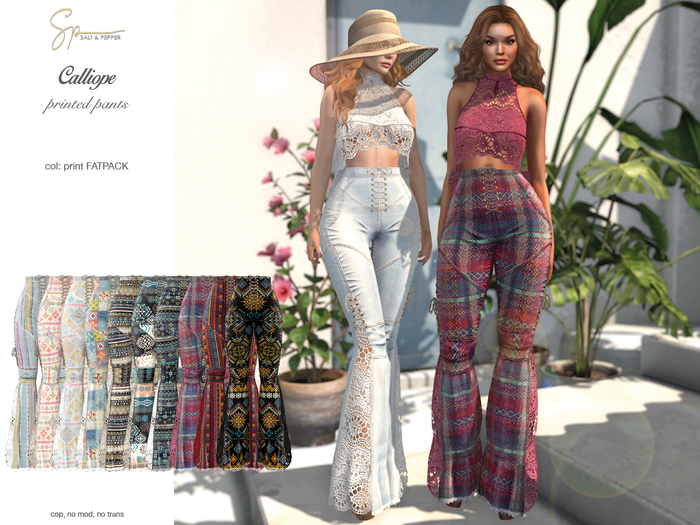 S&P Calliope pants print FATPACK - Lara + Petite - Legacy + Perky