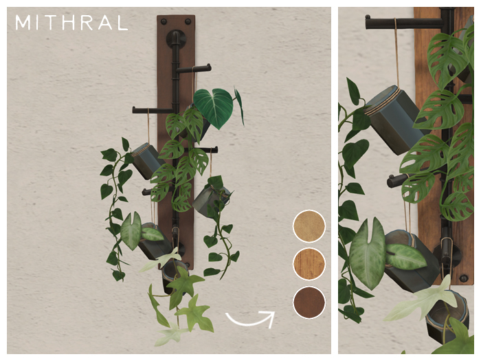 Mithral * Vertical Wall Pipe Hanger (Black)