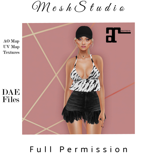MeshSTUDIO - Angelica Outfit FULL PERMISSION DAE/OBJ