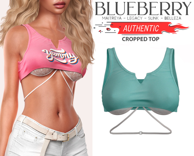 Blueberry - Authentic - Crop Tops - Mint