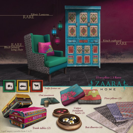 Zaara [home] : Ikat dhurrie rug *kohl*
