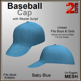 [2cute] Baseball Cap - Baby Blue