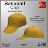 [2cute] Baseball Cap - Gold
