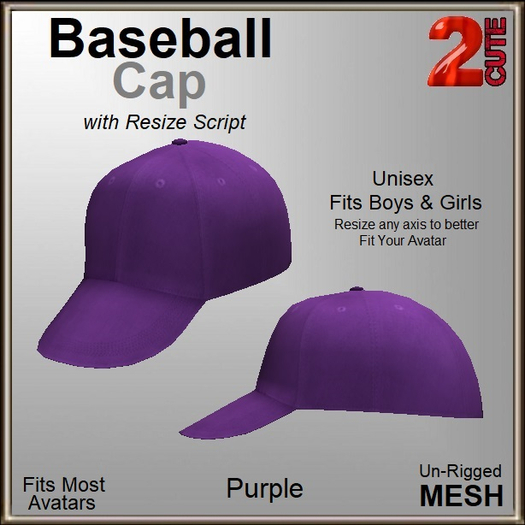 [2cute] Baseball Cap - Purple