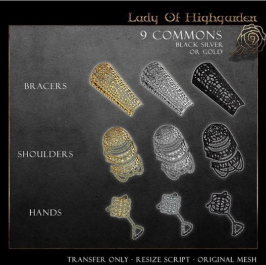 .aisling. LadyOfHighgarden - Hands ( Black ) [REZ ME]