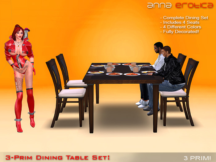 Anna Erotica - 3-Prim Dining Table Set (box)