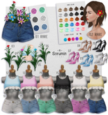 23 -Sorumin- Flowertime GACHA -Shorts DARK BLUE- Maitreya 1