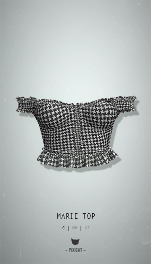 -Pixicat- Marie Top (Houndtooth)