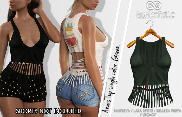 FashionNatic - Anais Top Green - Maitreya, Lara Petite, Belleza Freya, Legacy 