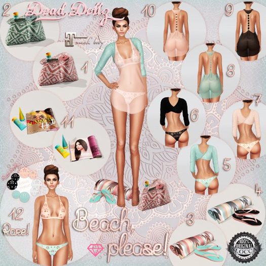 10. Dead Dollz - Beach, Please! Robe - Peach