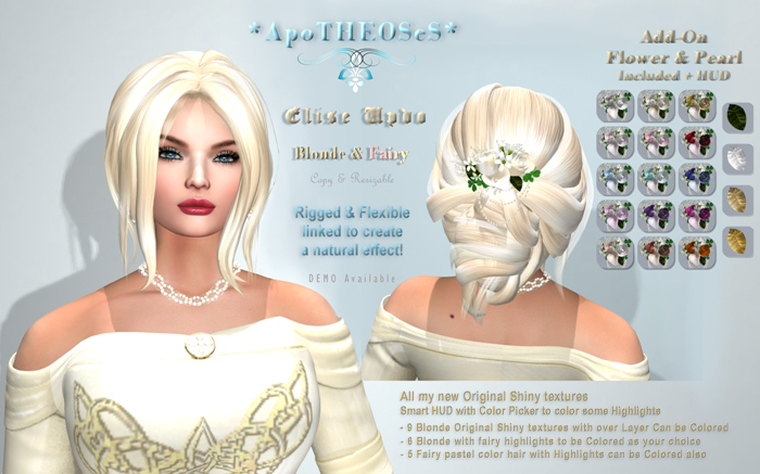 DEMO *AS* Elise Updo  3 HUD & Add-On/ TRF