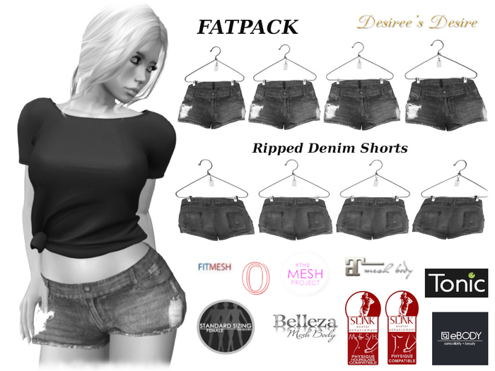 ::::Desiree's Desire:::: Ripped Denim Shorts DEMO!