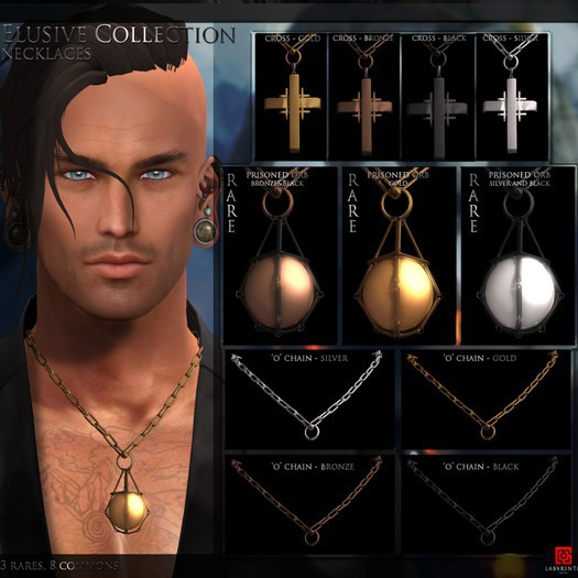 -Labyrinth- 'Prisoned Orb' Necklace (Gold) RARE