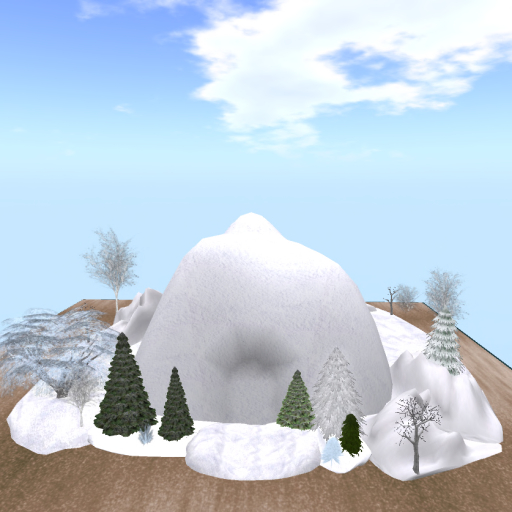 Winter Cave Home 99 Prims Mesh