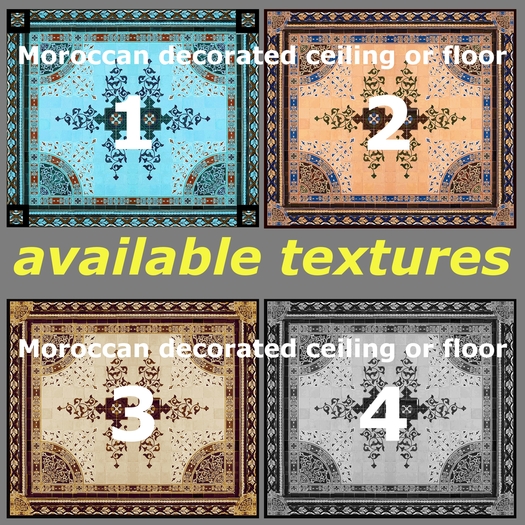 Moroccan decorated ceilings or floors - texture pack