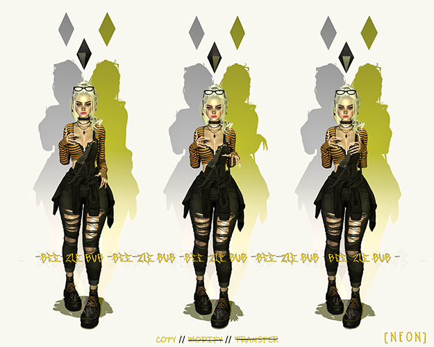 [NEON] - BEE-ZLE BUB - POSE SET