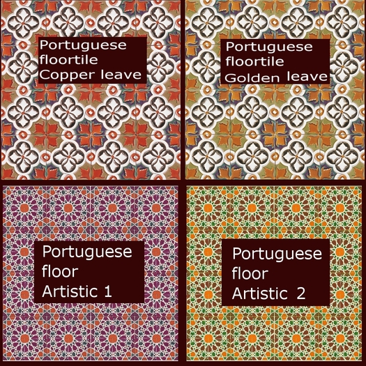 Portuguese floortiles and floors - texture collection