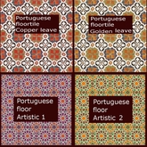 Portuguese floortiles and floors - texture collection
