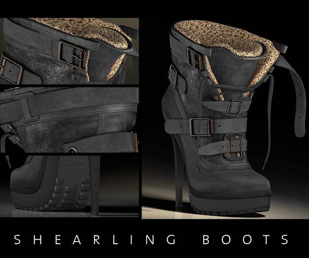 Maitreya Gold * Shearling Boots Demo