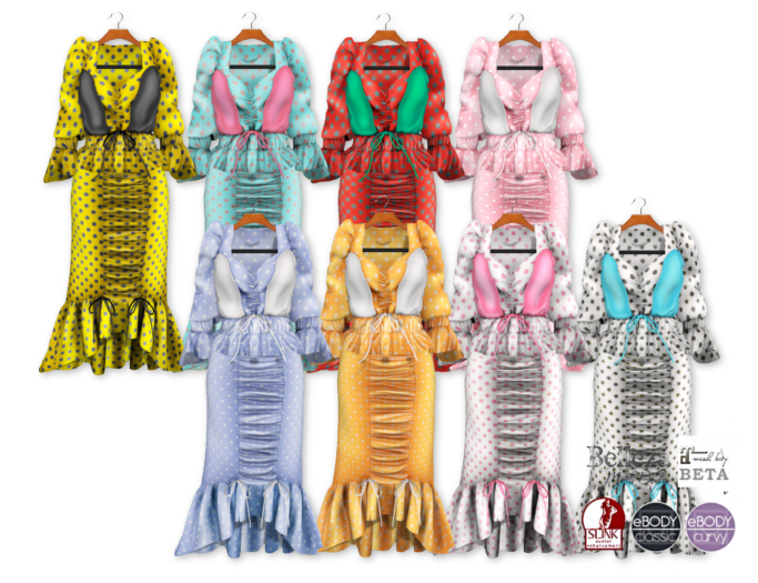 {amiable}Mesh Polka-Dot Bloom Set Up Dress(FAT PACK)
