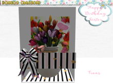 BMC920 - LUXURY BOXED - HAPPY BIRTHDAY SISTER - TULIPS.