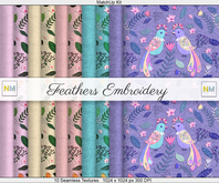 Feathers Embroidery Matchup Kit 10 Seamless Textures NM