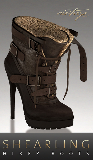 Maitreya Gold * Shearling Boots Bistre