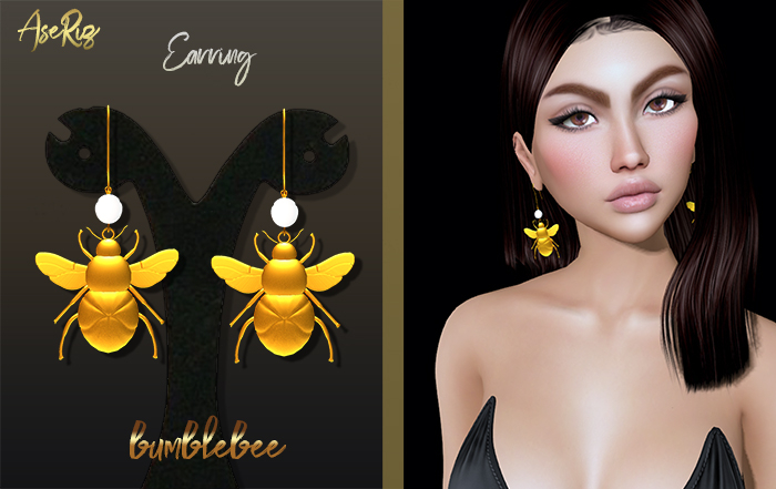 AseRiz - earring gold bumblebee