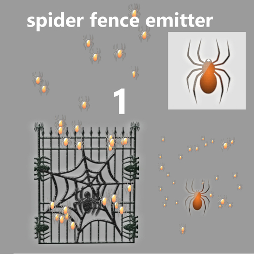 Halloween - spider fence emitter -1-