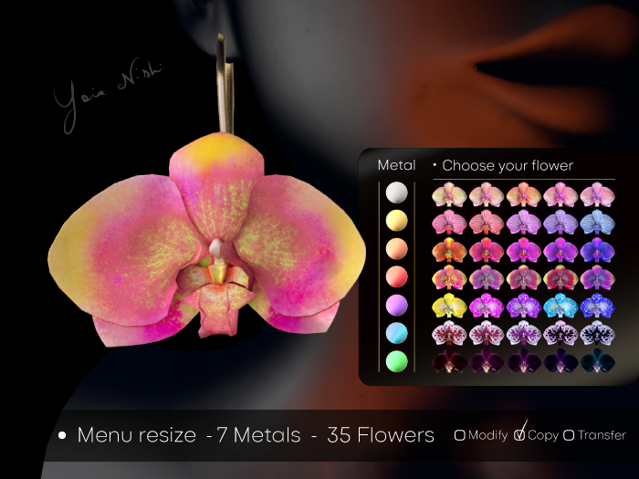Orchid earrings