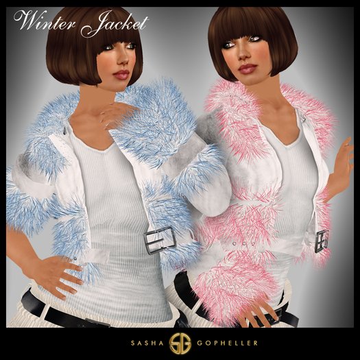 -SG- Winter Jacket White WBl&WP