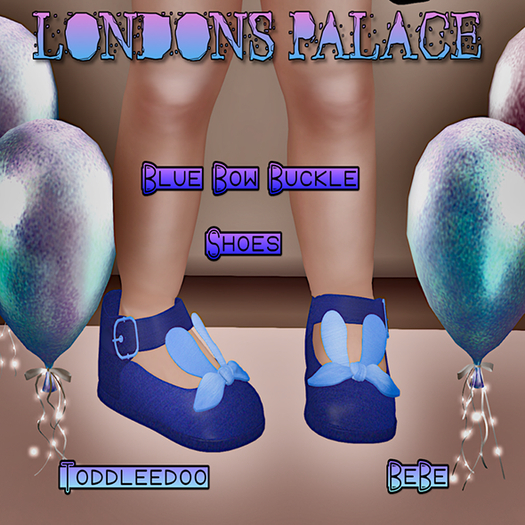 BLUE BOW BUCKLE SHOES BAG