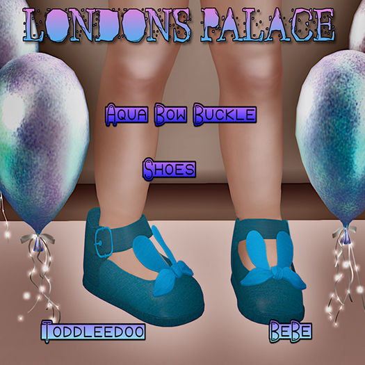 AQUA BOW BUCKLE SHOES BAG