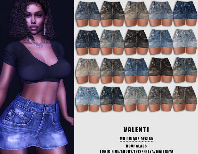 MH-Valenti Skirt Denim Collection Fatpack Demo