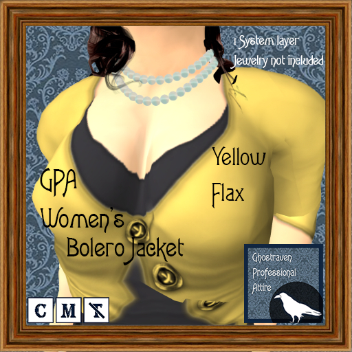 GPA Women's Bolero Jacket - Yellow Flax (ADD to unpack)