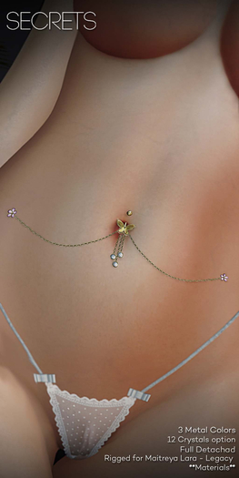 - Secrets - Butterfly Piercing - Black - Boxed -