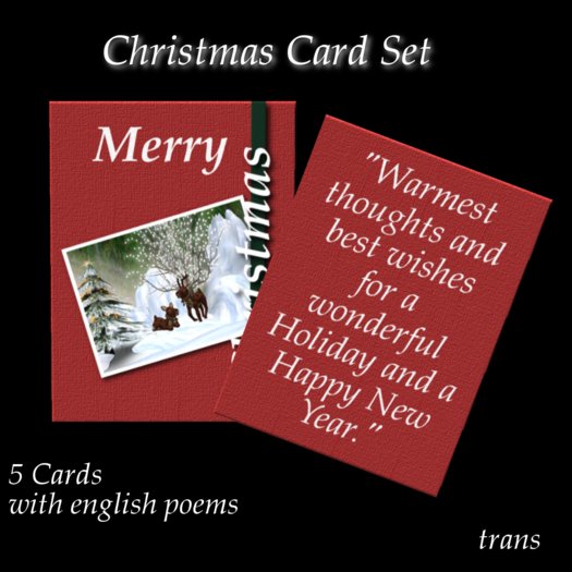 5 Christmas Card red