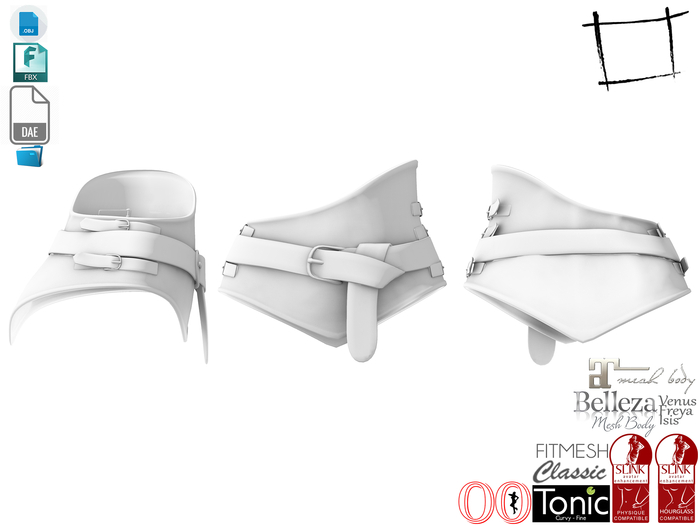 Dae Obj FBX For Ladies Waist Band With Knotted Belt Slink, Maitreya, Belleza, Tonic, Ocacin Standard